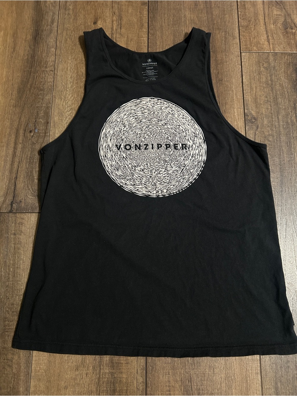 VonZipper "Spiral Pulse" Graphic Tank Top - Black/White - Large